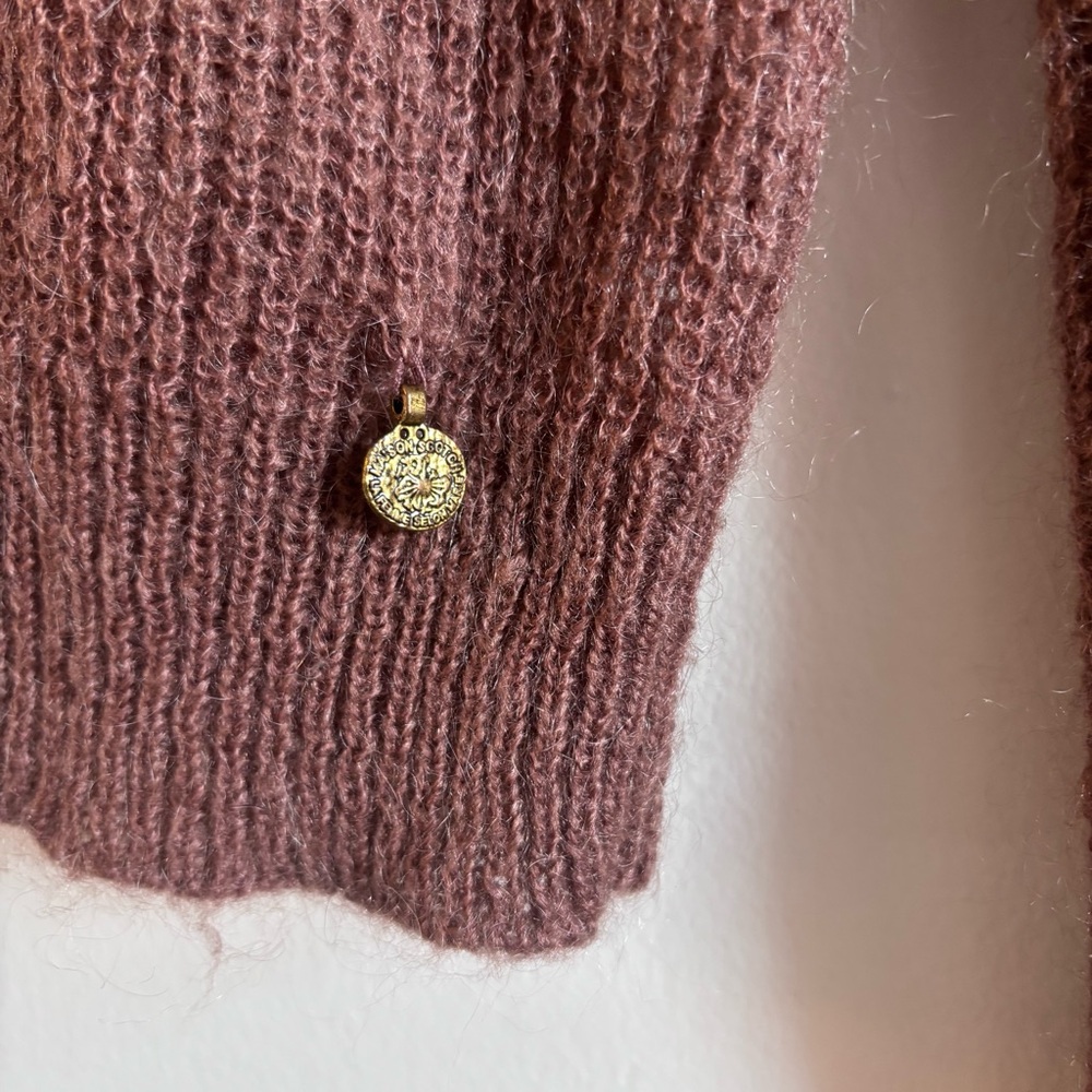 MAISON SCOTCH I 1 (US S) Mohair Blend Scoop Neck Knit Sweater I warm brown - Picture 3 of 7